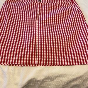 Women’s Christopher & Banks Red and White Gingham Pencil Skirt, size 12